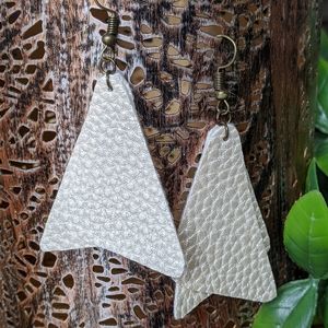 Faux leather earrings